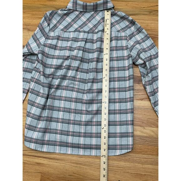 Cabi Hideout Women's S Black Jacket Polyester Shacket Shirt Collar Stretch Plaid - Picture 7 of 9